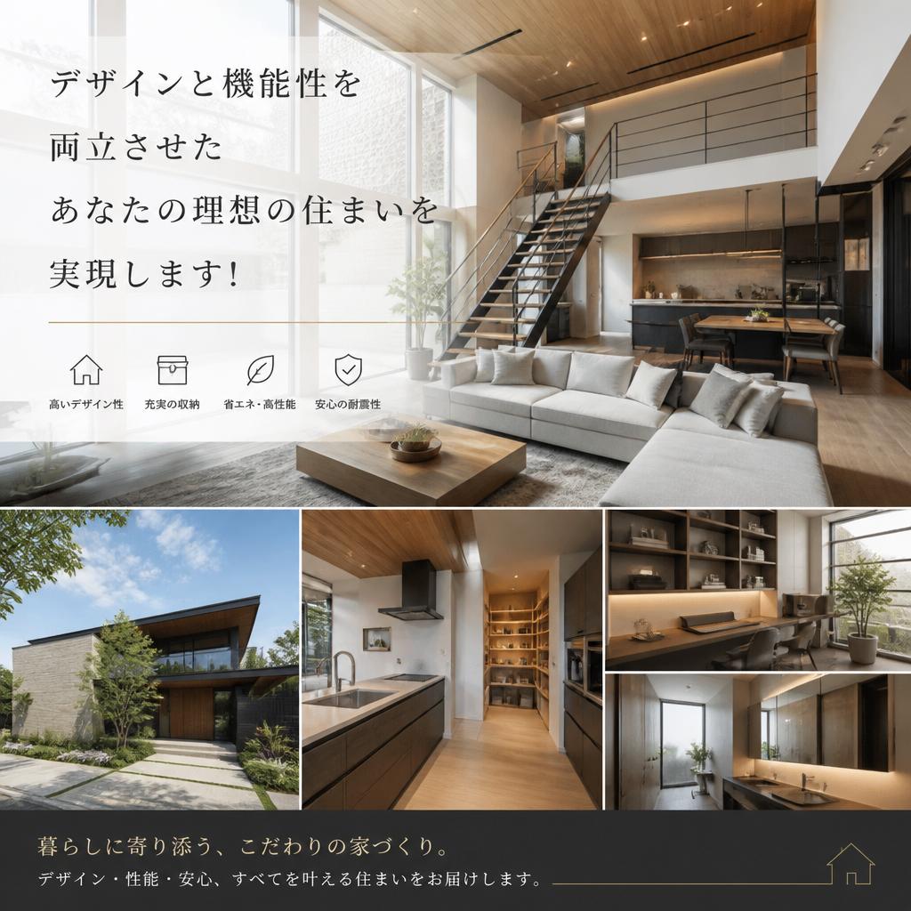 デザインと機能性を両立させたあなたの理想の住まいを実現します！