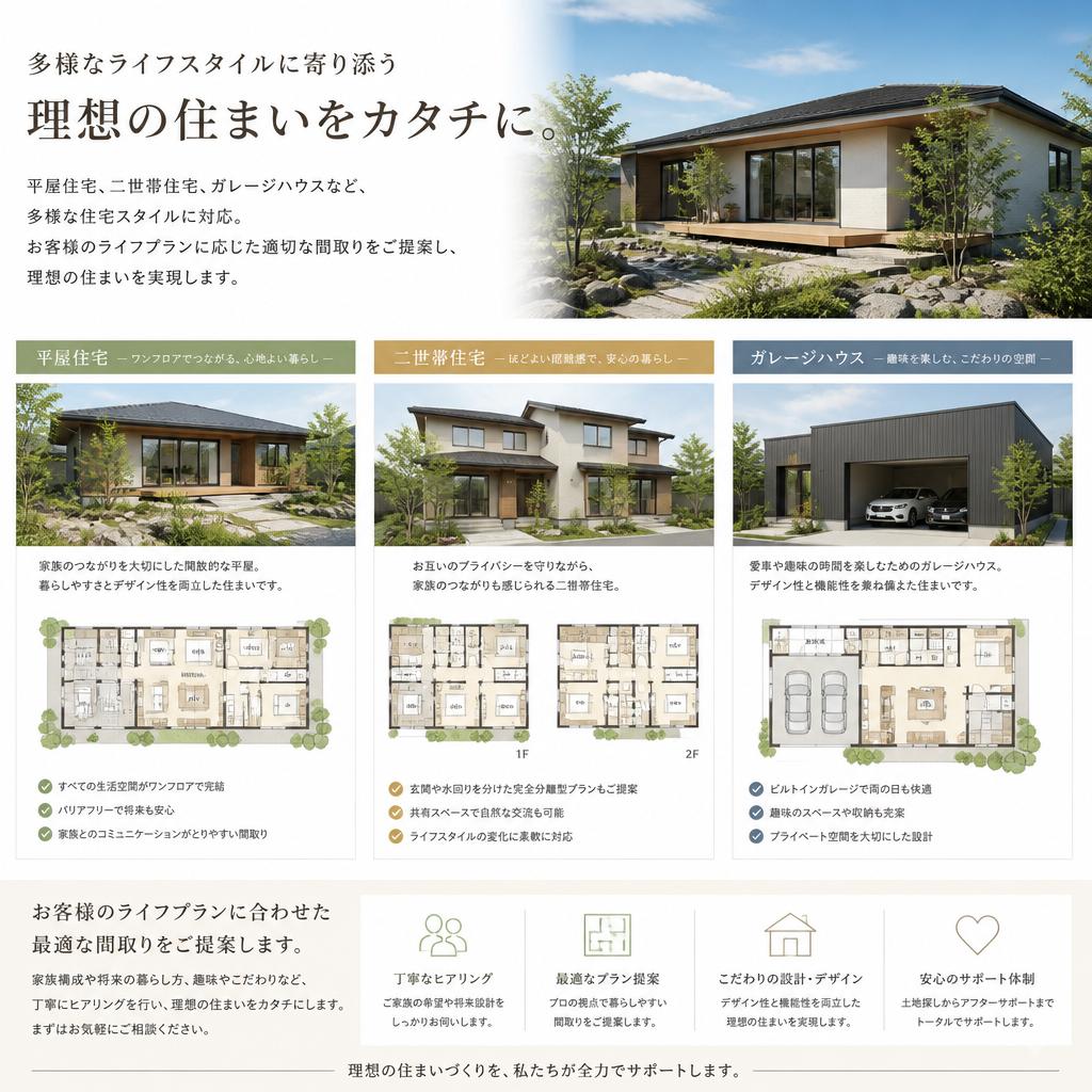 多様な住宅タイプに対応