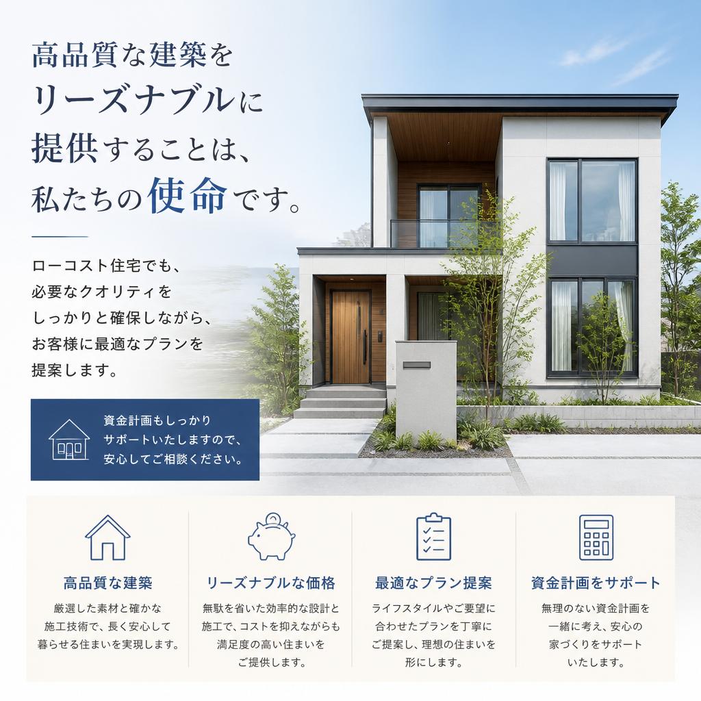 お手頃価格で実現する理想の住まい