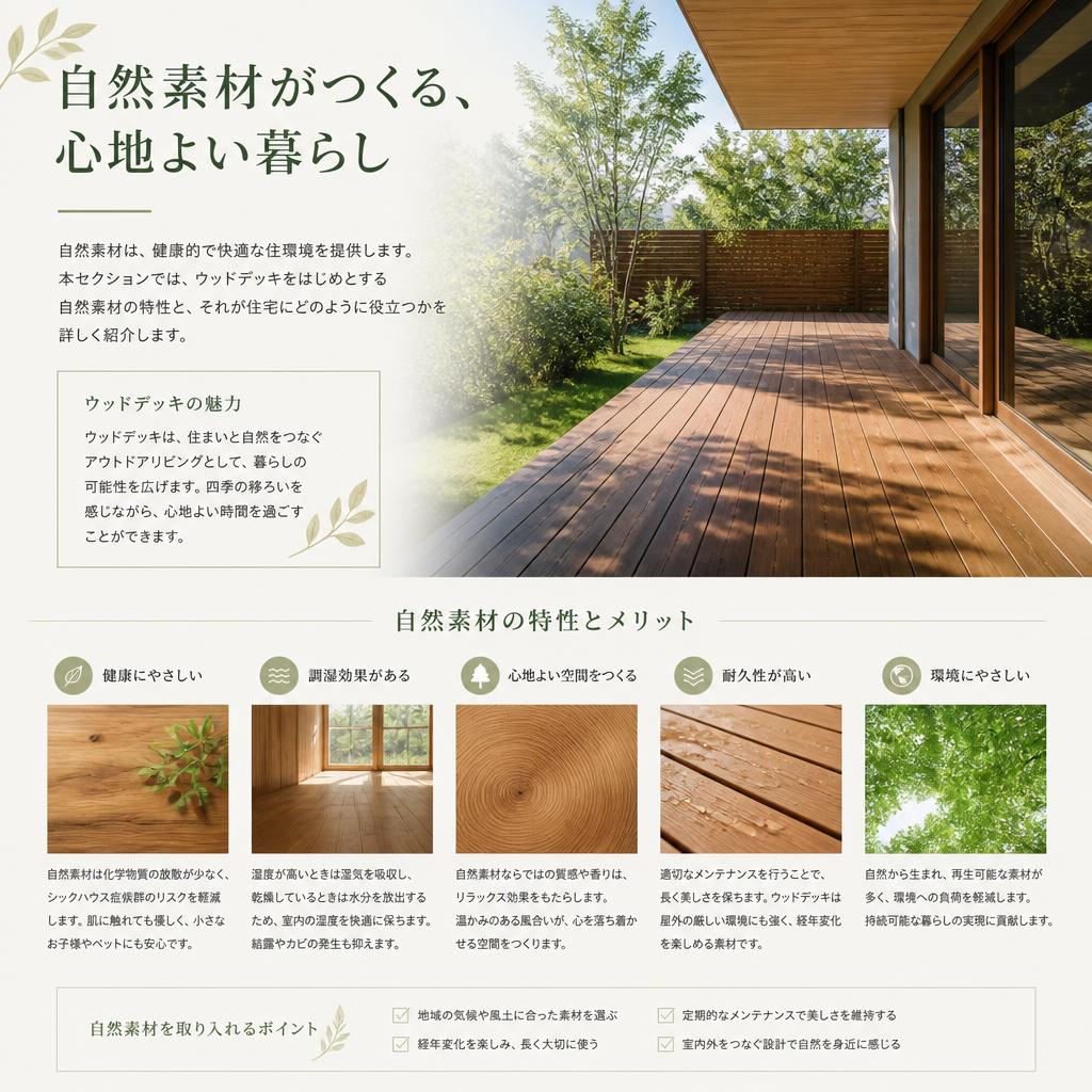 自然素材の魅力と利点