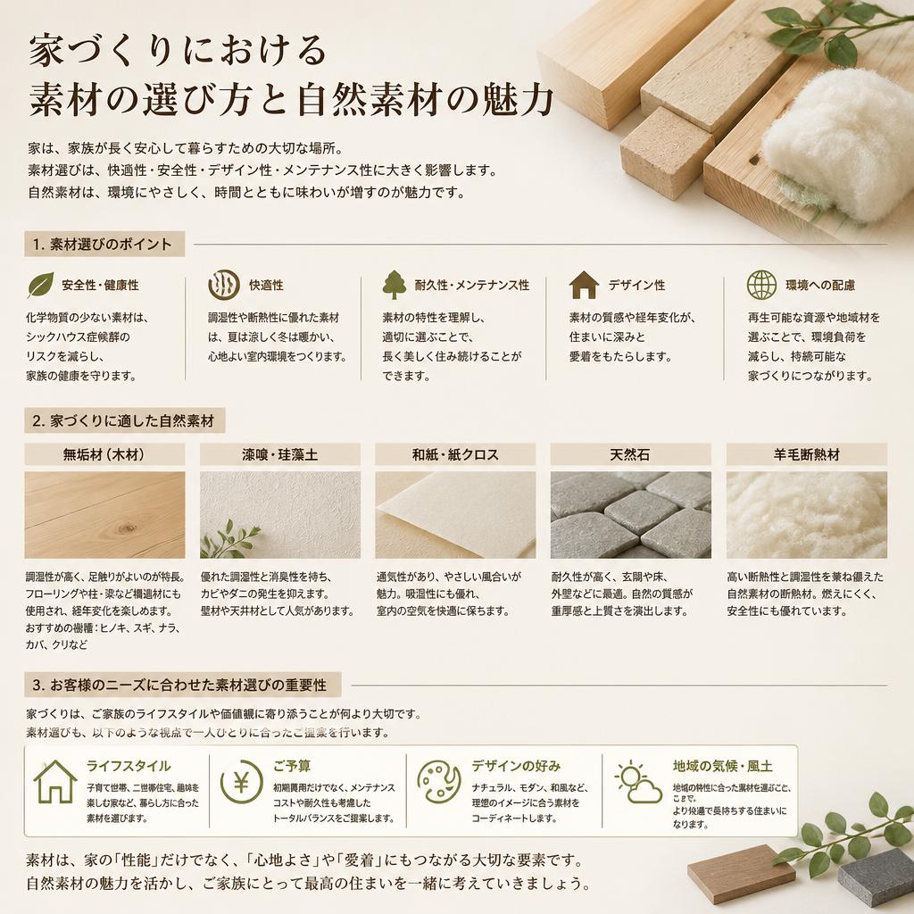 素材選びのポイント