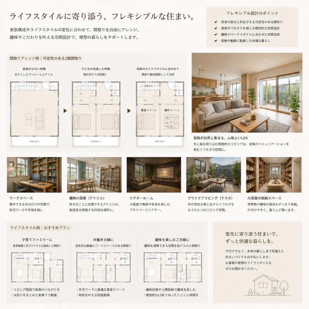 ライフスタイルに応じた間取り提案