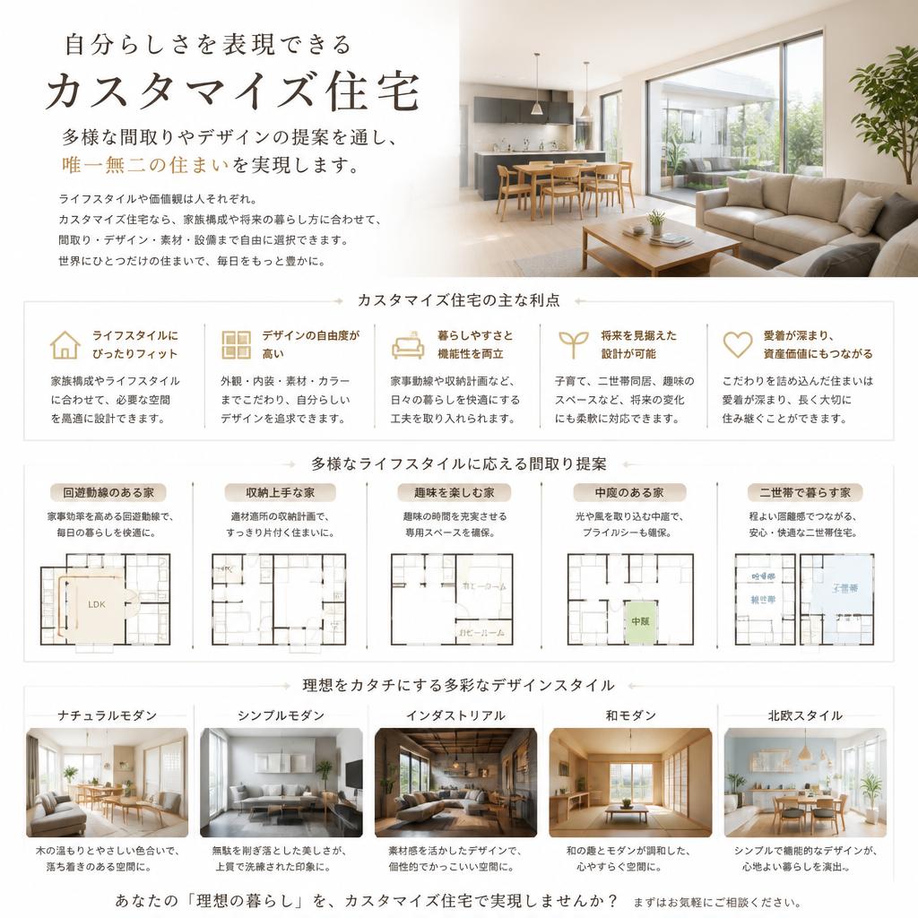 カスタマイズ住宅の魅力