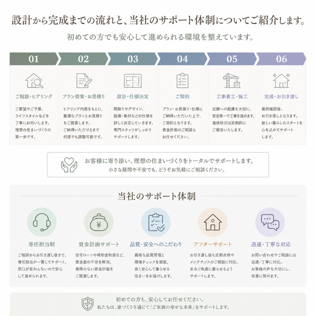 設計事務所のサポート体制