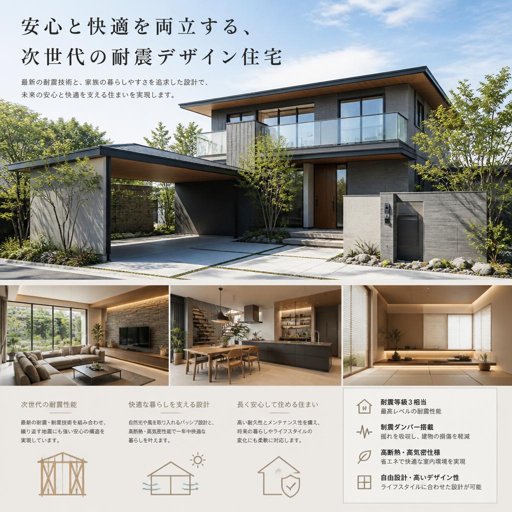 安心と快適を両立する、次世代の耐震デザイン住宅