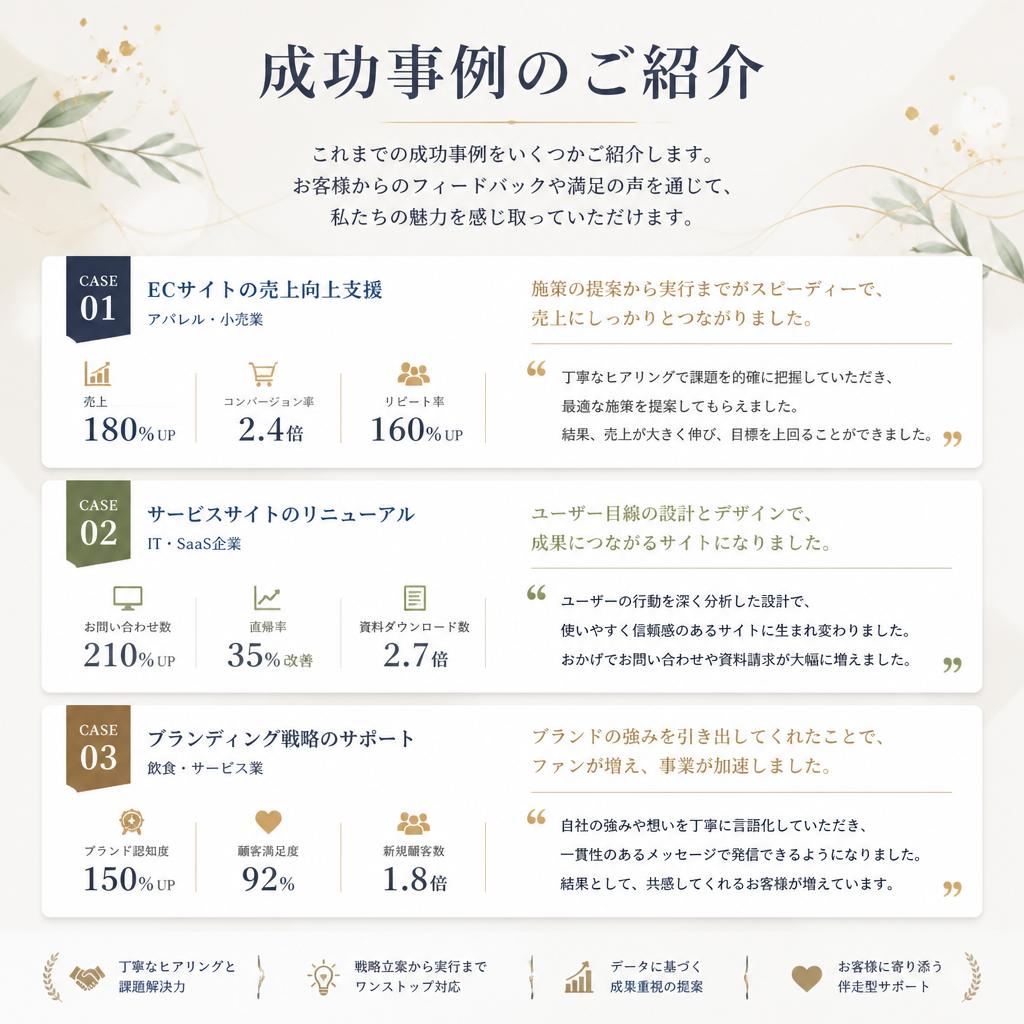 成功事例 - 実際のお客様の声